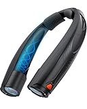 Funaudio Portable Neck Fan, 6000mAh Rechargeable Personal Fan with 6 Speeds, Up to 20 Hours Runtime, 360° Cooling Wearable Fan with LED Light, Hands-Free Fan for Travel Camping Outdoor