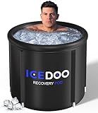 Wxtkkom Ice Bath Tub for Athletes, 119 Gallons Hot & Cold Plunge Tub with Cover for Recovery, Cold Water Therapy, Multiple Layered Portable Hot Tubs for Water Therapy, Bathtub Walls & Surrounds