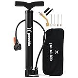 Bike Pump Floor, Advanced Bike Tire Inflator, Bicycle Hand Air Pump with Dual Presta and Schrader Valves, Handheld Pump, Suitable for Road and Mountain Bikes, Baby Stroller, Balls (Portable)