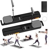 Upgraded Pilates Reformer Machine - 7-in-1 Pilates Board & Pilates Equipment for Home with Ab Workout Equipment, Push-Up Board, Resistance Bands, Balance Board & Timer for Full Body Workout
