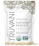 Truvani Vegan Pea Protein Powder | Vanilla | 20g Organic Plant Based Protein | 18 Servings | Keto | Gluten & Dairy Free | Low Carb | No Added Sugar