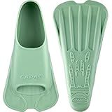 CAPAS Swim Training Fins Comfortable Silicone Lap Swimming Short Blade Floating Flippers with Mesh Bag for Adult Men Women Build Leg Strength