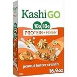 Kashi GO Protein Cereal, 10g Protein, 10g Fiber, Peanut Butter Crunch, 16.9oz Box (1 Box)