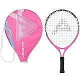AMA SPORT Kids Tennis Racket for Junior Toddlers Starter Kit 17-25" for Girl Pink and Boy Yellow with 420D Nylon Shoulder Strap Bag, Graffiti Pink 17"