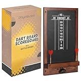 Play Platoon Chalkboard Dart Scoreboard & Holder Wall Mount with Bottle Opener - 10x17 Inch Wood Scoreboard, Professional Accessories, Holds 12 Darts