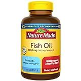 Nature Made Fish Oil Omega 3 Supplements, 1200mg Softgels, Omega 3 Fish Oil for Healthy Heart Support, 100 Softgels, 50 Day Supply