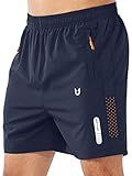NORTHYARD Men's Athletic Running Shorts Gym Workout Shorts 7"/ 9"/ 5" Quick Dry Lightweight Sports Basketball Exercise Tennis Exercise NAVY-5inch M