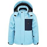 WULFUL Boy's Winter Waterproof Ski Coat Kids Windproof Snow Jacket with Detachable Hood