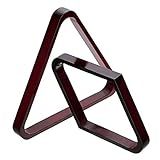 OwnMy Set of 2 Wooden Billiard Ball Rack Set, Vintage Solid Wood Billiard 8-Ball Triangle Rack & 9-Ball Diamond Rack Table Pool Ball Racks (Red)