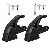 Angoily Inline Skate Brake Replacement Kit, 2 Sets Standard Brake Pad Inline Skates, Universal Stoppers for Roller Pads Replacement, Easy Install Rubber Parts with Screw, Rollers Skating Safety Black