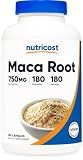 Nutricost Maca Root Capsules 750mg, 180 Capsules For 180 Servings