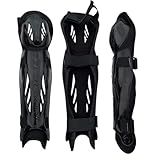 HAGAN H-3.0 Shin Guards (DEK, Street and Ball Hockey) (13'' Black), Black, White, Red, Blue