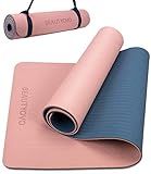 Yoga Mat with Strap, 1/3 Inch Extra Thick Double-sided Non Slip, Professional TPE Mats for Women Men, Workout Yoga, Pilates and Floor Exercises