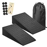 ZKDLFIRE Squat Wedge Block – 2 Pcs, Non-Slip, Calf Raise Foot Stretcher, Balance Boards for Physical & Yoga Therapy, Includes Anti-Slip Pads & Carrying Bag