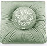 Hihealer Meditation Cushion, Traditional Tibetan Velvet Meditation Pillow