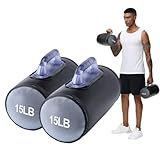 DEIRIS Water Dumbbells, Water Filled Training Dumbbells, Travel Weights Set, Adjustable Weights to 15-30 Lbs/Pair, Portable Gym for Strength Training, Fitness and