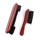 Framendino, Wooden Billiards Pool Table and Rail Brush Set Wood Billiard Cleaner Cleaning Tools Supplies (Red-Brown, 2 Pack)
