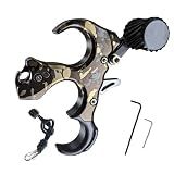 xxiaojun Thumb Release Aid,3-Finger Adjustable Compound Bow Trigger. | Thumb Anti-Slip Grip Bow Trigger with Wrist Straps and Adjustment Tool .Ambidextrous Archery Release Aid for Hunting.