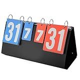 Leopacat Sports Scoreboard, Portable Scoreboard Score Keeper, Tabletop Scorekeeper, Badminton Scorecard Multi Functional Practical Flipper Flips for Indoor Outdoor Match PE Classroom Activities