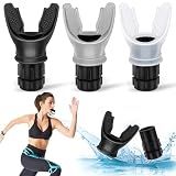 TEAWOO 3 PCS Portable Breathing Trainer with Adjustable Resistance Settings | Breathing Trainer for Enhanced Strength and Endurance, Black, Grey, White