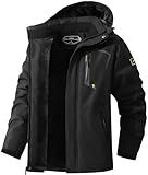 MAOYSSEN Men's Ski Jacket Warm Winter Snow Coat Waterproof Mountain Windbreaker Snowboarding Jacket Hooded for Hiking Travel