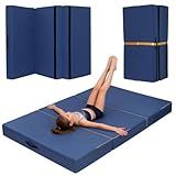 Gymnastics Landing Mat,6 ft x 4 ft x 6 in – Thick High-Density Foam Crash Pad, Soft Pillow Home Practice Mat with Carry Handles, Non-Slip Bottom for Tumbling, Cheer & Kids Training