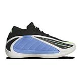 adidas Men's Anthony Edwards 1 Low Top Basketball Shoes Blue Fusion/Zero Metallic/Lime Burst 10.5 Medium