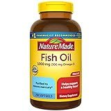 Nature Made Fish Oil Omega 3 Supplements, 1000mg Softgels, Omega 3 Fish Oil for Healthy Heart Support, 250 Softgels, 125 Day Supply