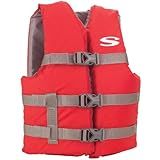 Stearns Kids Life Vest, USCG Approved Type III Life Jacket for Children 50 to 90 lbs, Youth PFD for Boating, Swimming, Watersports, Pool, Beach, & More, red