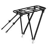 GEEBUL Bike Rear Rack Aluminum, 60lbs Capacity Bike Cargo Rack, Assembly, Fits 26-29” Bicycles, Rear Bike Rack for Mountain/City Bikes, W/Reflector