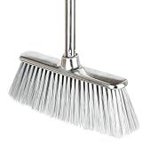 GLOHOO Indoor Soft Bristles Angle Sweeping Broom with Long Handle for Kitchen Hardwood Floor Cleaning