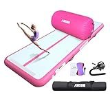 AWSUM 10ft Tumbling Mats with Roller Inflatable Gymnastics Mat Tumble Track with Electric Pump for Home Use/Gym