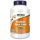 NOW Foods Supplements, Psyllium Husk Caps 500 mg, Non-GMO Project Verified, Natural Soluble Fiber, Intestinal Health*, 200 Veg Capsules