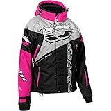 Castle X Women's Code G3 Snowmobile Jacket (Silver/Black/Pink Glo - Medium)