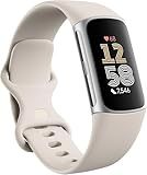 Fitbit Charge 6 Activity Tracker Heart Rate Monitoring, 7-Day Battery, Integrated Google Apps, Maps & Wallet, in-Depth Health Insights, Activity & Sleep Analysis, Porcelain/Silver Aluminium