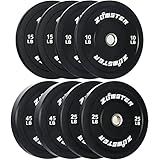 Bumper Plate Olympic Weight Plate Bumper Weight Plate with Steel Insert Strength Training Weight Lifting Plate-190LB