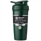 BlenderBottle Sport Flip Stainless Steel Shaker Bottle 24 oz Green