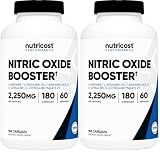 Nutricost Nitric Oxide Booster 2250mg, 180 Capsules - 750mg Per Casule, 60 Servings - Gluten Free and Non-GMO (Pack of 2)