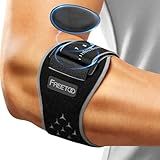 FREETOO Elbow brace for Tendonitis and Tennis Elbow for Women Men, Adjustable Golfers Elbow Brace for Men for Pain, Counterforce Brace for Epicondylitis, Tennis Elbow Strap with Gel Pad Grey L/XL