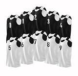 Pro90 Elite Men's 10-Pack W/Numbers Reversible Basketball Jersey | Men's Team Pinnies | Practice Mesh Uniform Set | Black and White