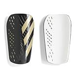 adidas Unisex-Adult Tiro Club Shin Guards, Black/Gold Metallic, Large