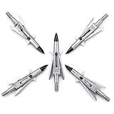 Zorviron 5 Pack Mechanical Expandable Broadheads, 100 Grain, 440 Stainless Steel Blades