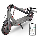 Electric Scooter for Adults, Folding E Scooter with 350W/500W Motor 15Mph/19 Mph Top Speed 10/15 Miles Long Range, 8.5'' Solid Tires Commuting Motorized Kick Scooters (Red-15.5MPH 10 Miles Range)