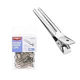 RED by Kiss 40pcs 1.75" Slide-In Hair Clips, Durable Metal Curl Setting Clips for Hairdressing, Sectioning & Retwisting, Rust-Free Hair Pins for Dreads, Dreadlocks, & Twist Styles