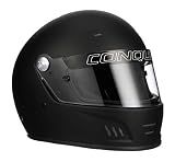 Conquer Snell SA2025 Approved Full Face Auto Racing Race Car Helmet - Adult | Men | Women | Youth - Black or White (Black, Medium)