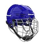 Bauer Re-Akt 55 Hockey Helmet Combo with Facemask, Senior (Royal Blue, Medium)