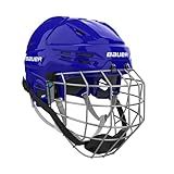 Bauer Re-Akt 55 Hockey Helmet Combo with Facemask, Senior (Royal Blue, Medium)