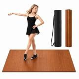 Foldable Tap Dance Floor - Premium Bamboo Portable Tap Board with Non-Slip Backing & Heavy Duty Carrying Bag, Large Dancing Mat for Home Studio, Street, Outdoor Practice (Walnut Brown)