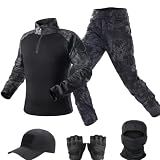 VPZenar Men's Tactical Uniform,Combat Shirt & Pants,TYP Airsoft Clothes,L