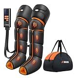 JZBRAIN Leg Massager with Heat and Compression : Sequential Compression Boots with 6 Modes, 9 Intensity and 3 Heat – Leg Massager for Circulation and Pain Relief - Gifts for Him Her, FSA HSA Eligible